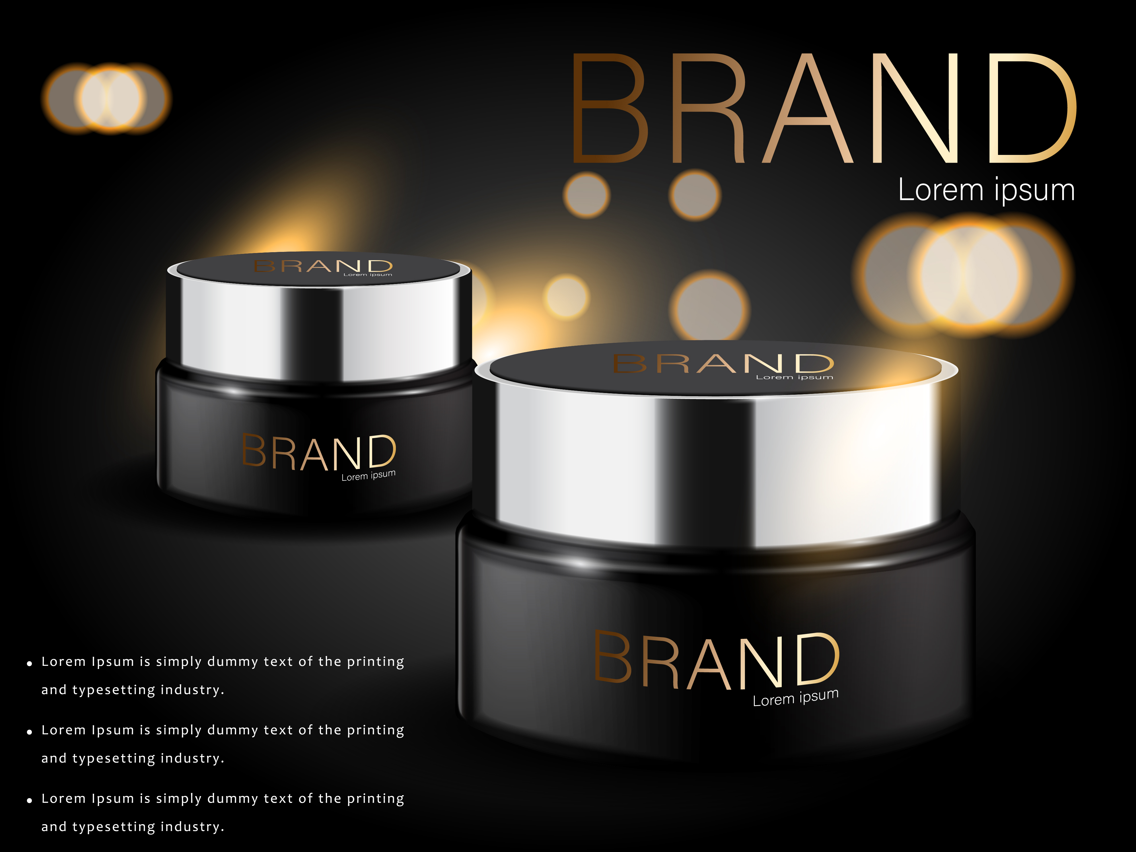 Packaging Premium Cosmetics Beauty Cosmetics Illustration of realistic