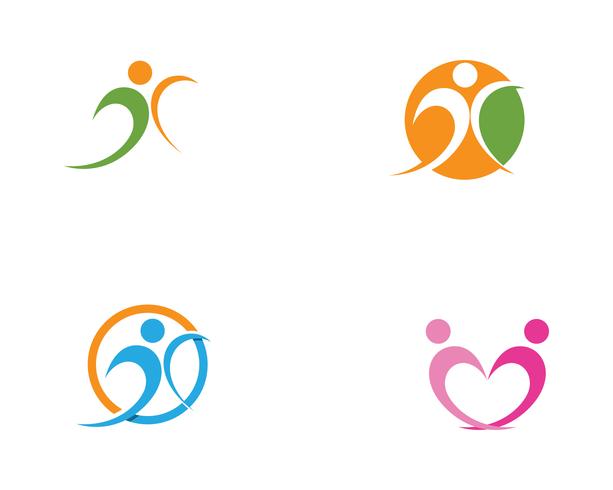 Human character logo sign illustration vector design
