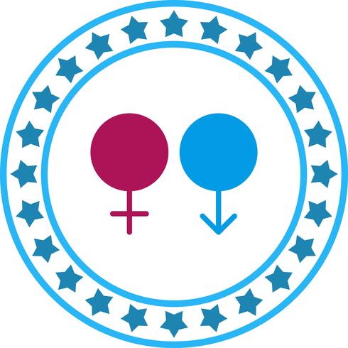 Vector icono femenino y masculino