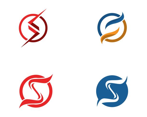 S logo y símbolos vectoriales vector