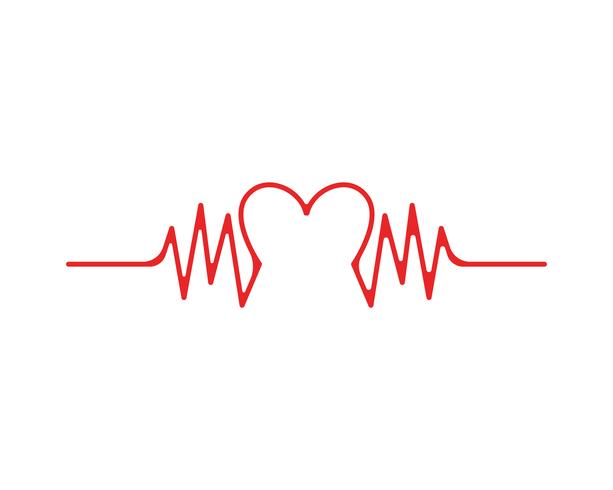 Arte diseño salud medico pulso latido vector
