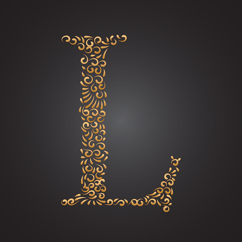 Download Floral Golden Ornamental Letter L 617508 - Download Free ...