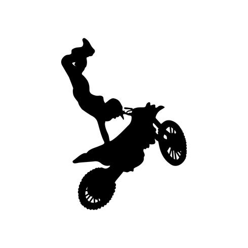 freestyle motorcross trick vector