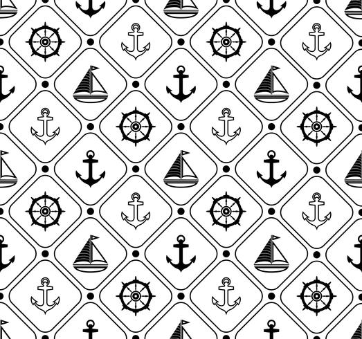 Marine seamless pattern. Suitable for wallpaper, paper, decoration. vector