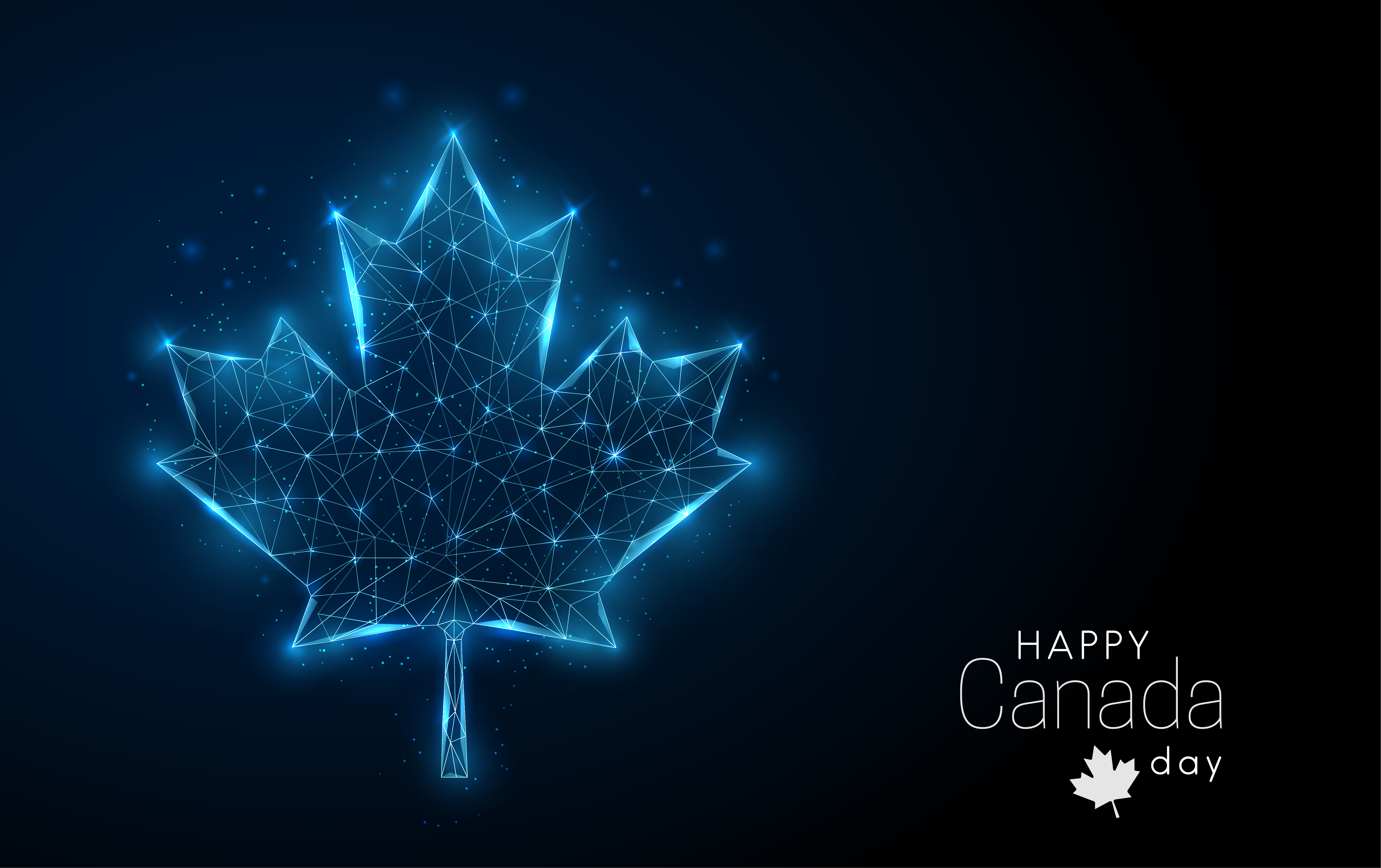 Happy Canada Day template. Low poly maple leaf. 618063 ...