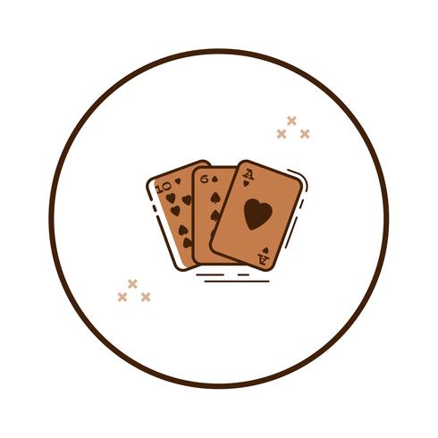 Line art game cards vector