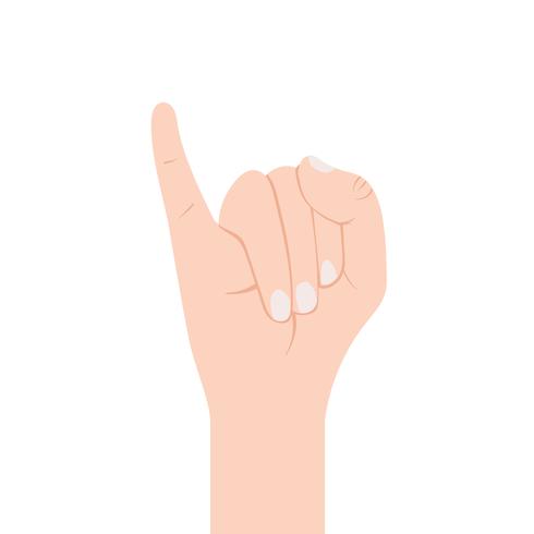 little finger making Gesturing concept vector