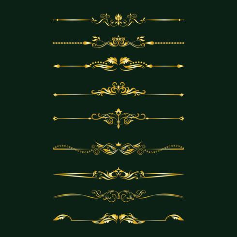 Calligraphic design elements. Dividers, frames of different shapes. Vector