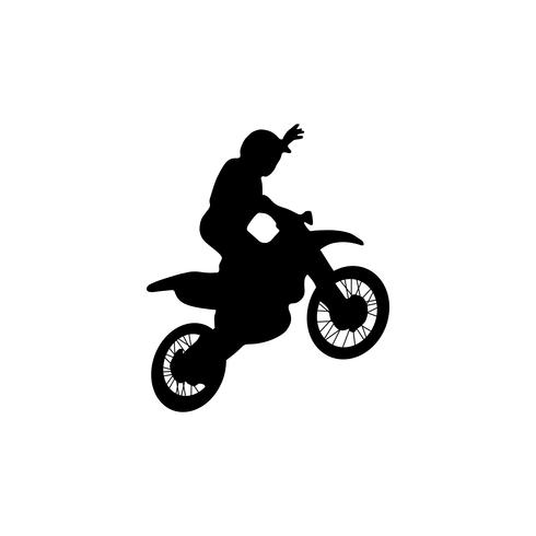 freestyle motorcross trick vector