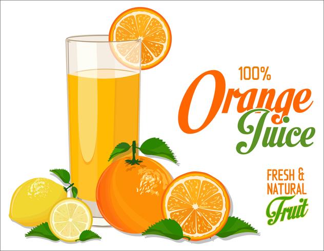 Orange juice background vector