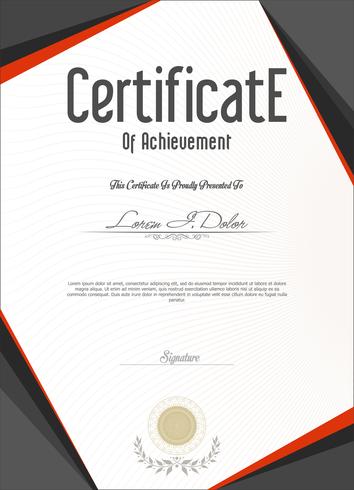 Certificate or diploma retro design template vector illustration