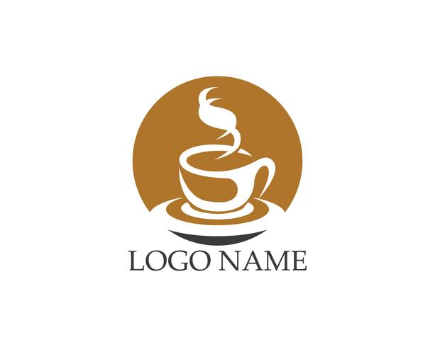 Coffee cup icon logo vector