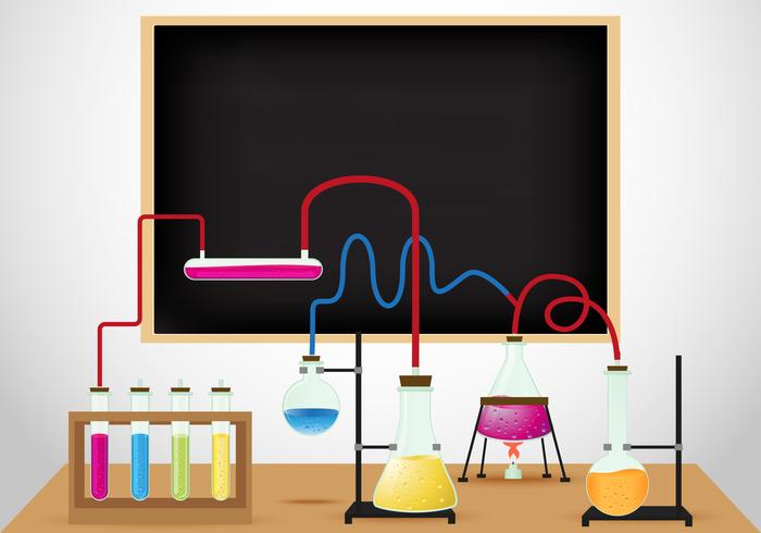 Chemical laboratory background vector