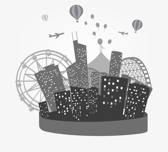 City Skyline Silhouette background vector