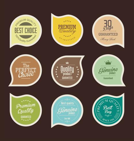 Modern badges stickers and labels collection vector