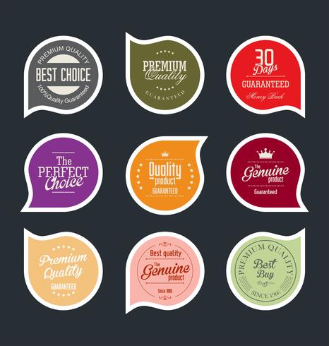 Modern badges stickers and labels collection vector