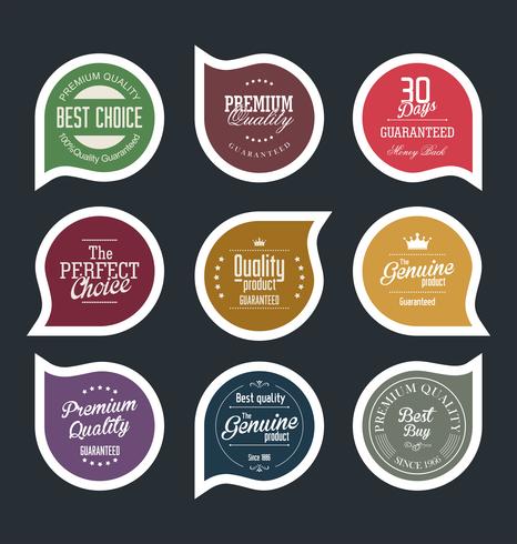 Modern badges stickers and labels collection vector