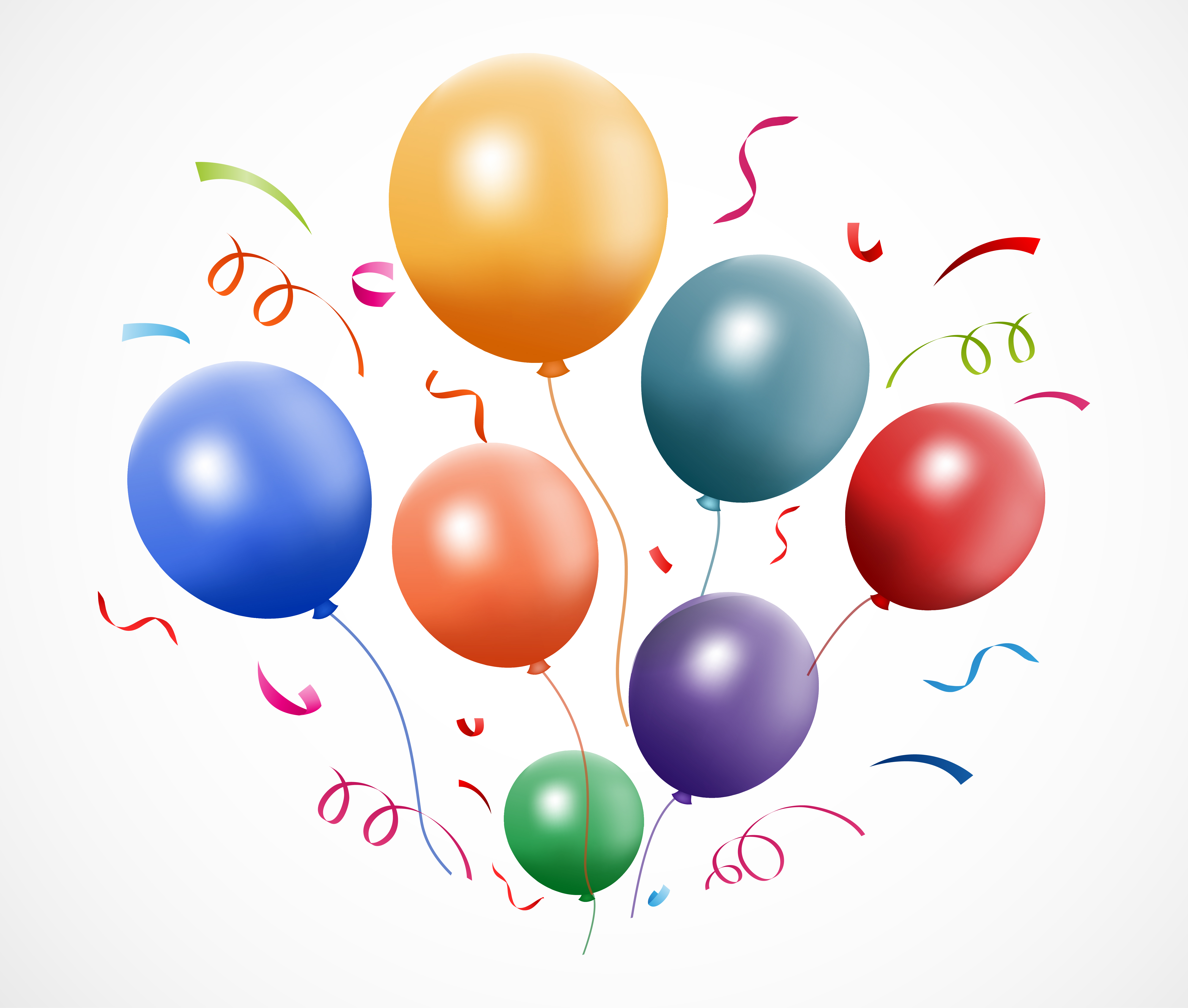 Colorful birthday with balloon and confetti 618525 Vector Art at Vecteezy