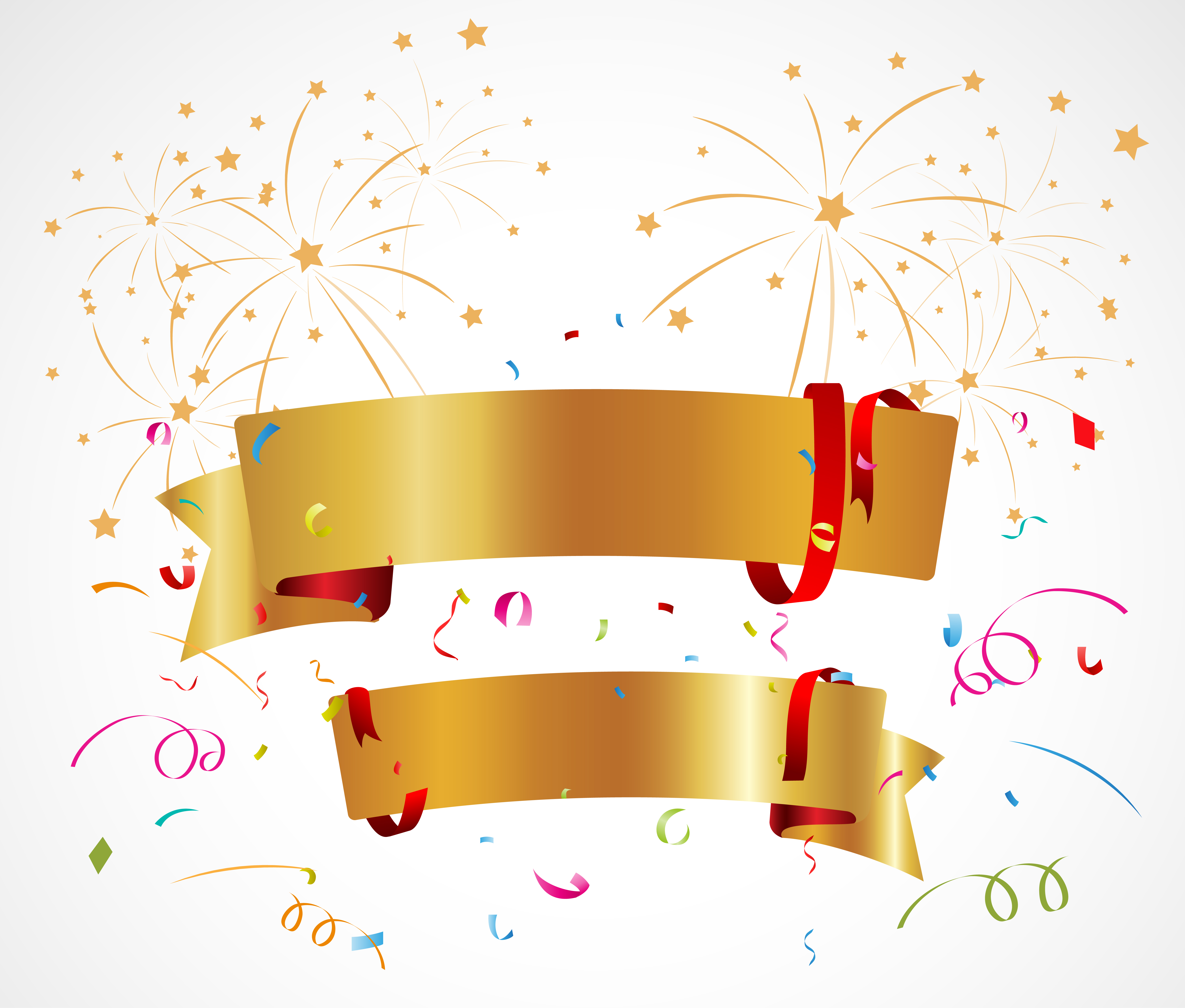 Celebration background with ribbon and confetti 618555 Vector Art at