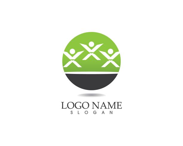 X leter people logo vector