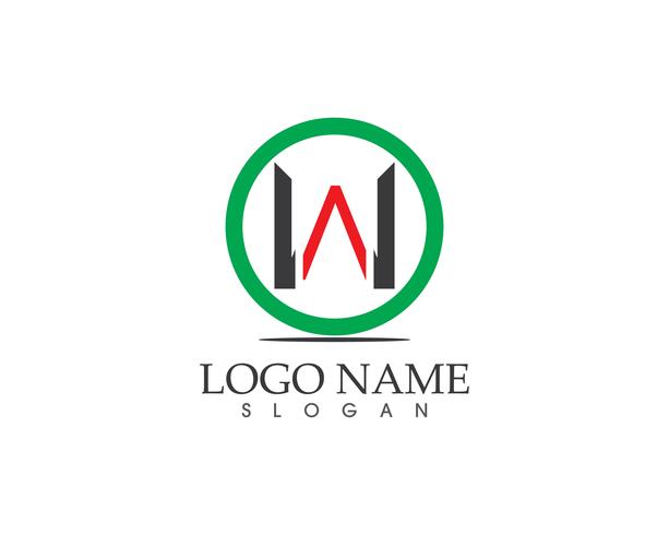 w letter icon logo design vector template