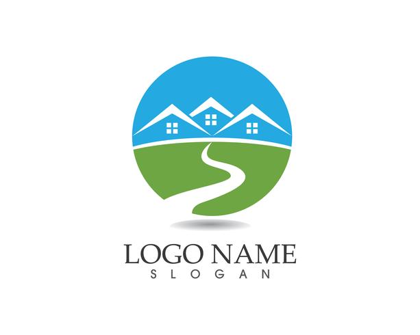 Real estate and building home logo vector