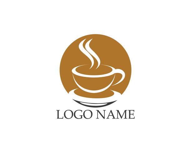 Coffee cup icon logo vector