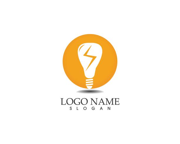 Bulb Lamp logo vector