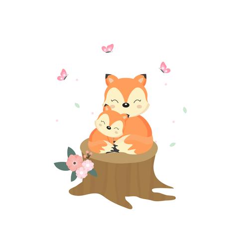 Cute fox cartoon. 618712 Vector Art at Vecteezy