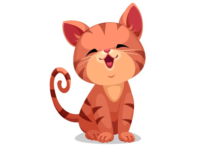 Cute little kitten vector