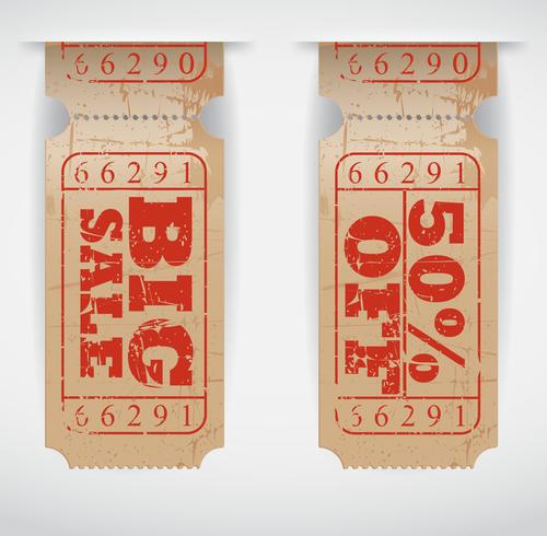 Vintage Sales Ticket vector