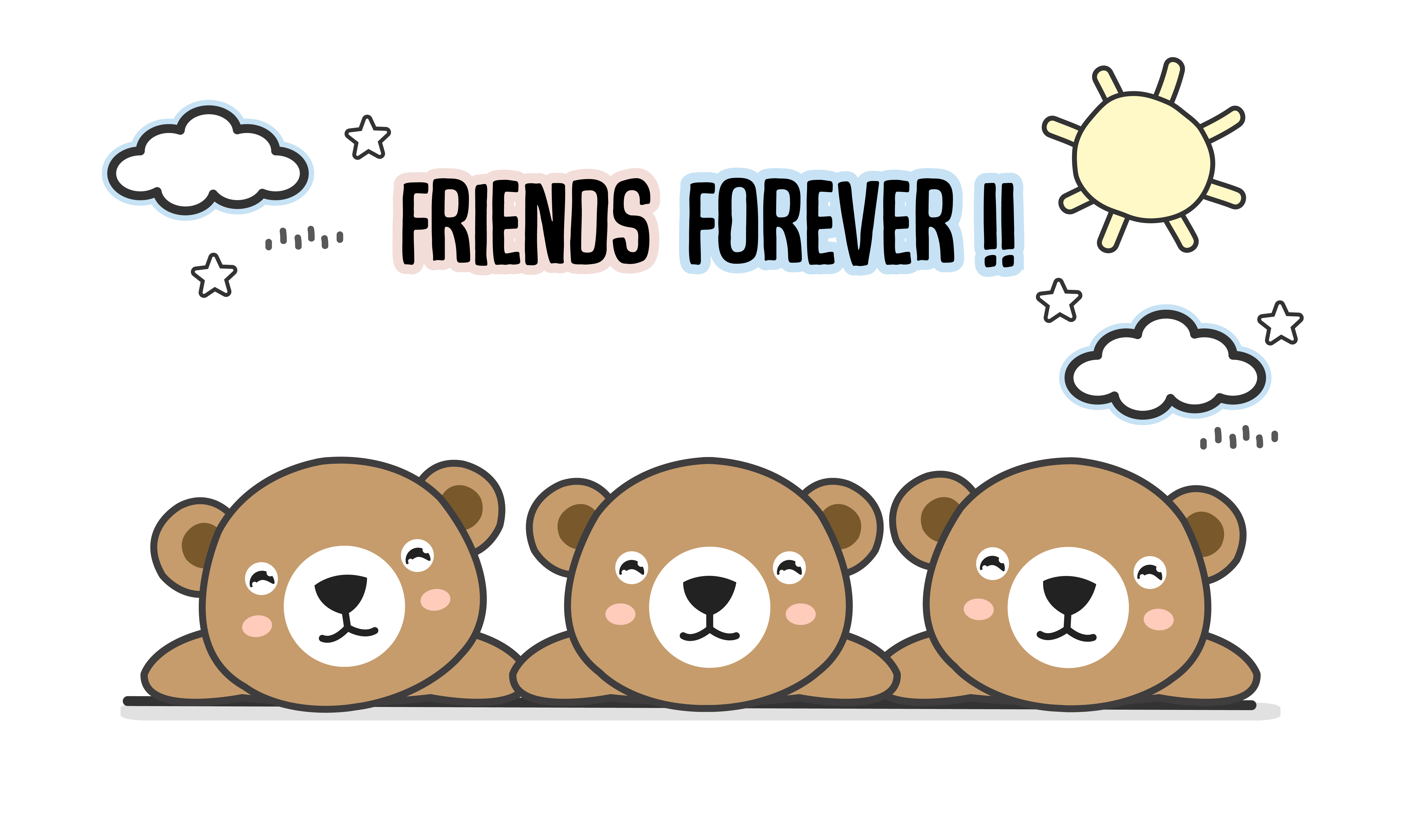 Friends forever bears vector illustration 618771 Vector Art at Vecteezy Friends forever bears vector illustration 618771 Vector Art at Vecteezy