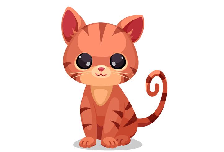 Cute little kitten vector