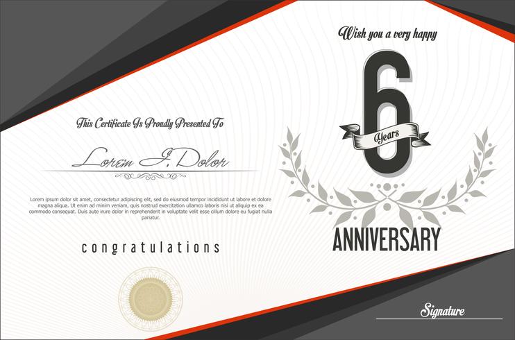 anniversary background template  vector