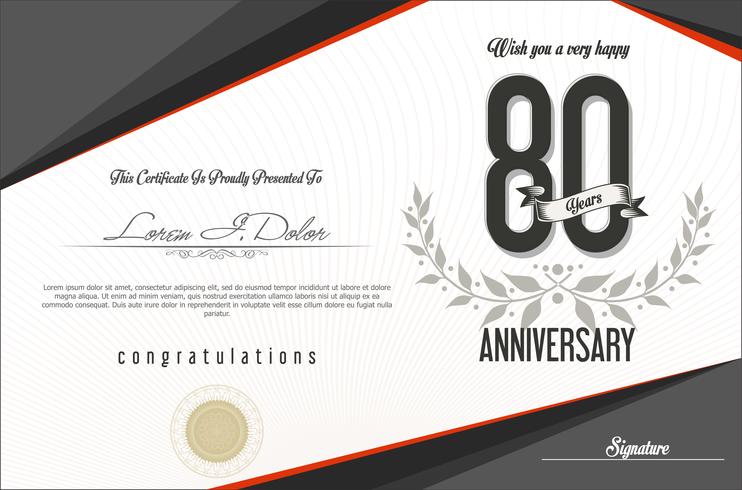 anniversary background template  vector