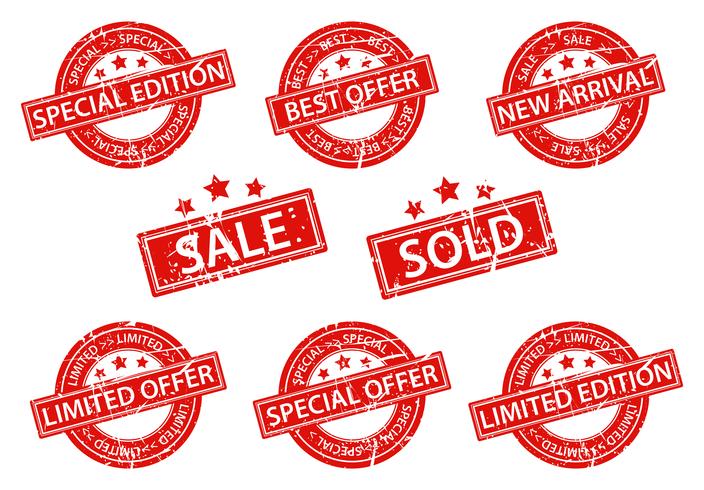 Rubber Stamps sales design vector