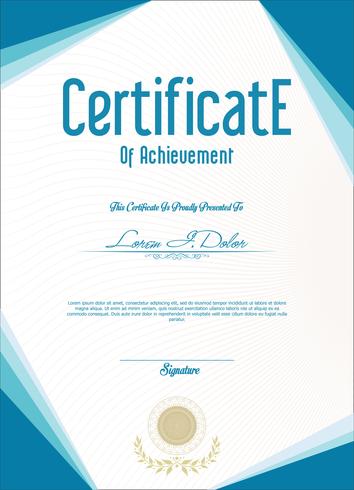 Certificate or diploma retro design template vector illustration