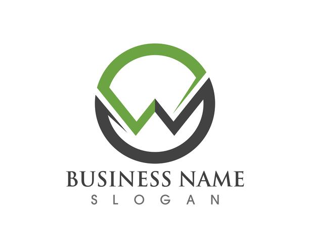 W logo business logo and symbols template vector