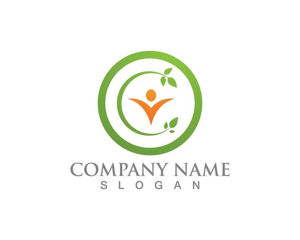 people tree logo and symbols template vector illustration 
