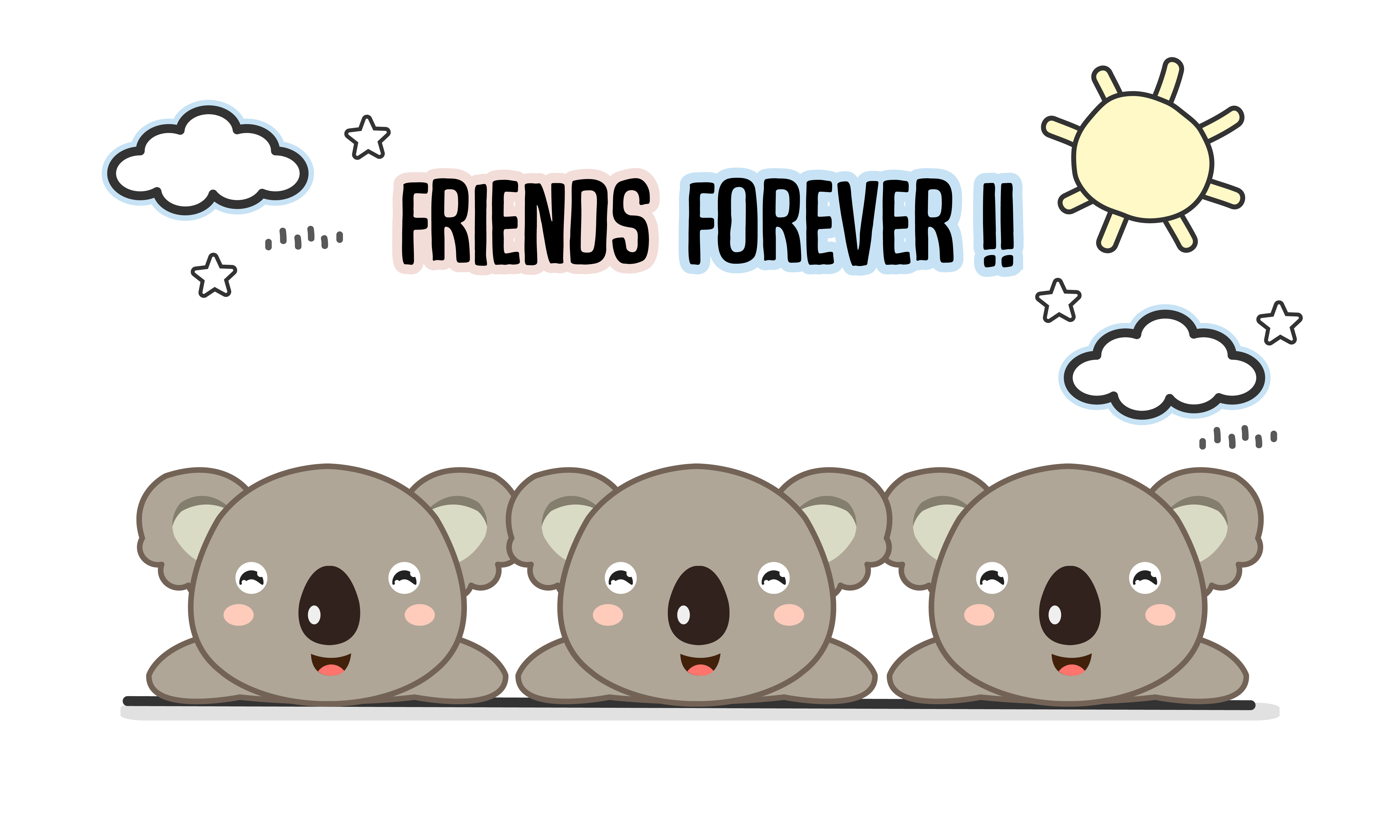 Friends forever Koalas vector illustration 619043 Vector Art at Vecteezy