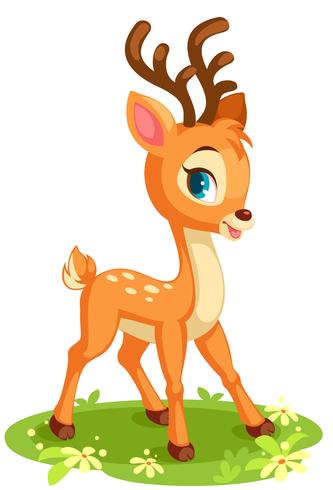 Download Cute baby deer in pose 619052 Vector Art at Vecteezy