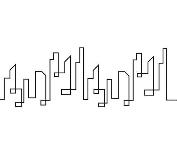 Modern City skyline . city silhouette. vector illustration in flat