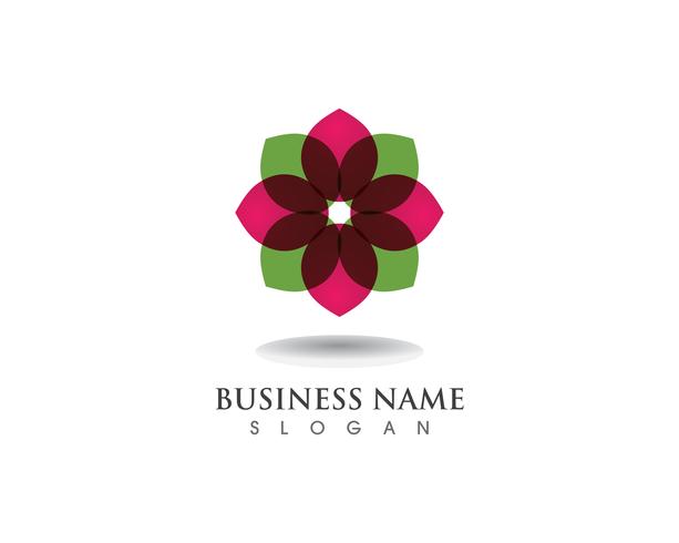 floral patterns logo and symbols on a white backgrounds vector