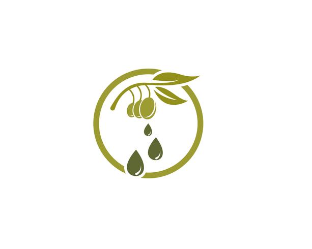 icono de vector de plantilla logo oliva