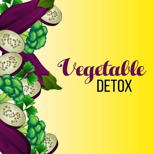 vegetable detox border vector