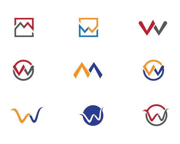 M logo and vector illustration