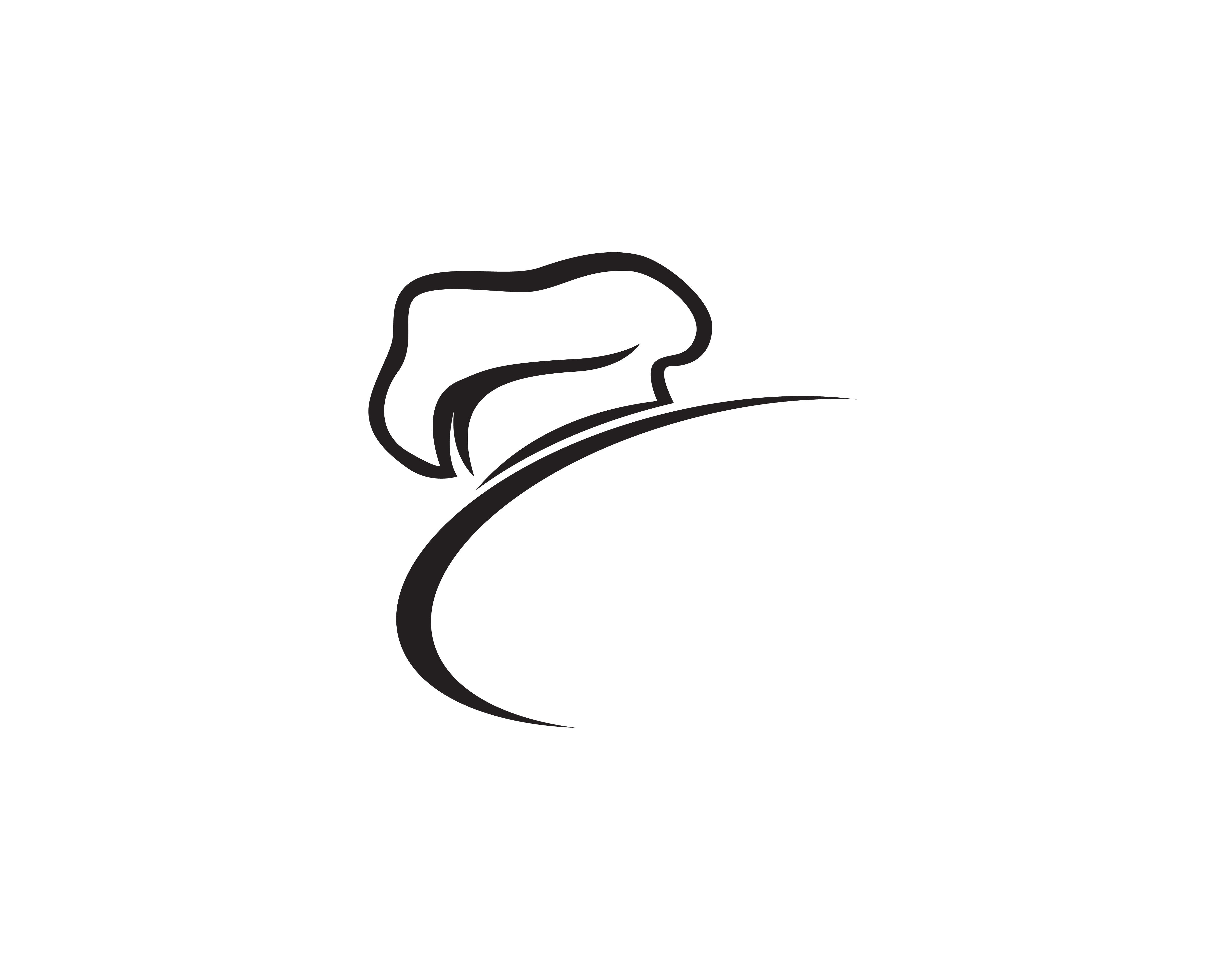 Chef hat logo and symbols black color vector icon - Download Free