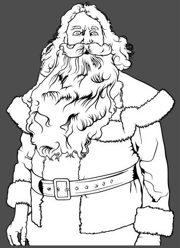 Santa claus sin sombrero vector