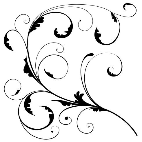 Abstract Floral Branch vector