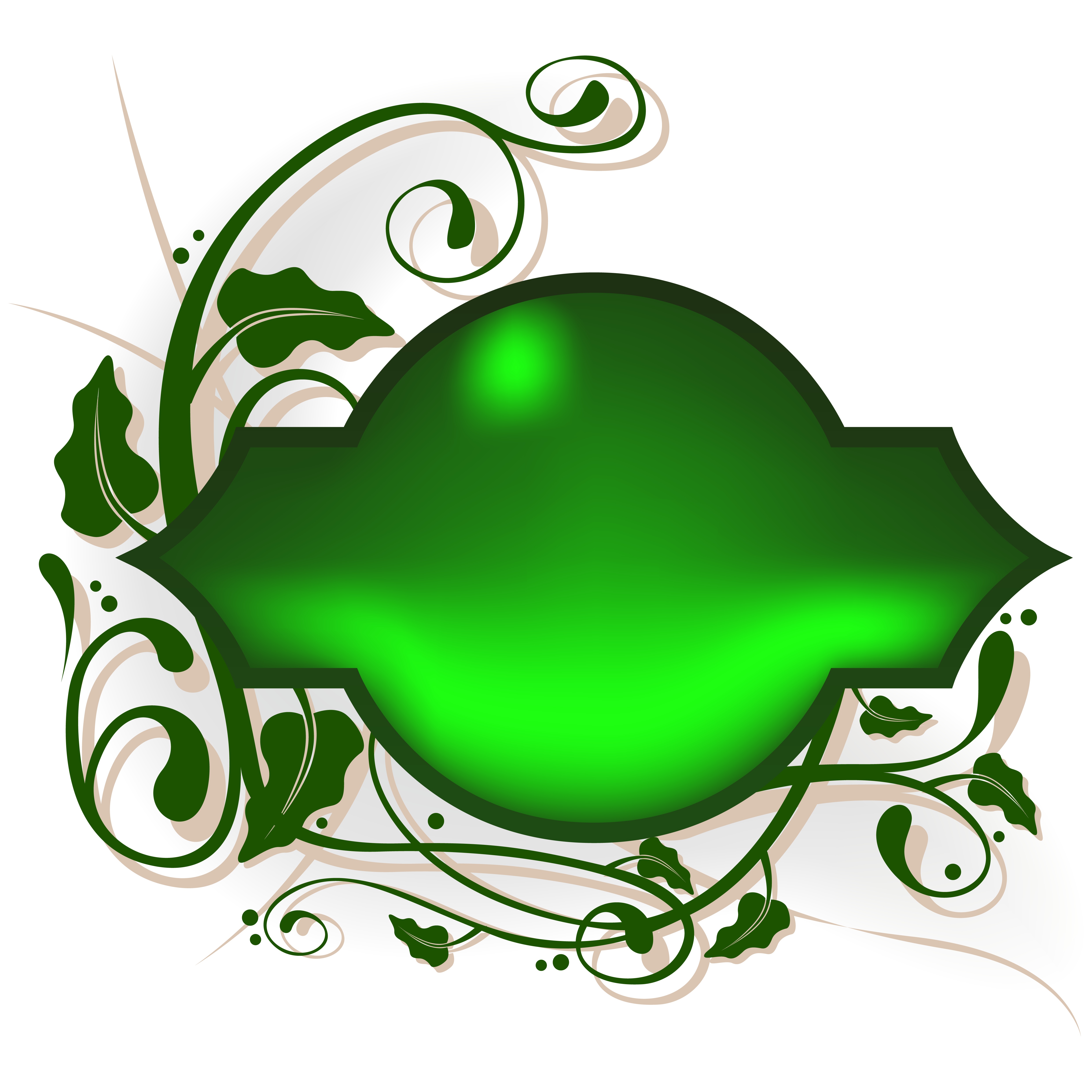 Download Green Floral Banner Framed in Vines 619277 Vector Art at ...